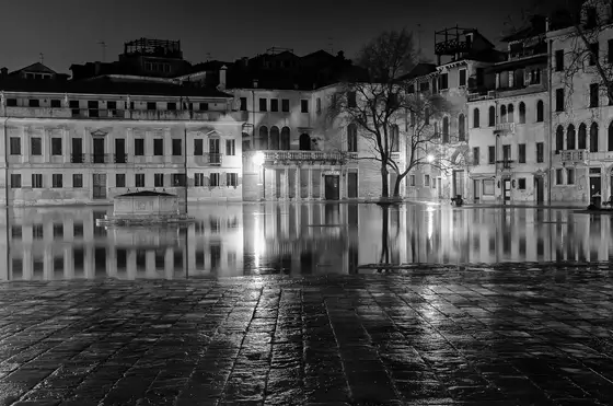 Durante una acqua alta eccezionale, 25 Dicembre 2009