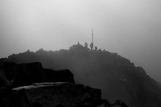 La croce di vetta in cima a
